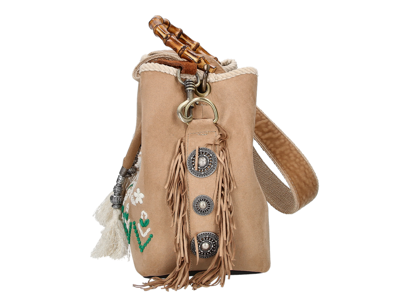Via Mail Bag Schoudertassen Beige