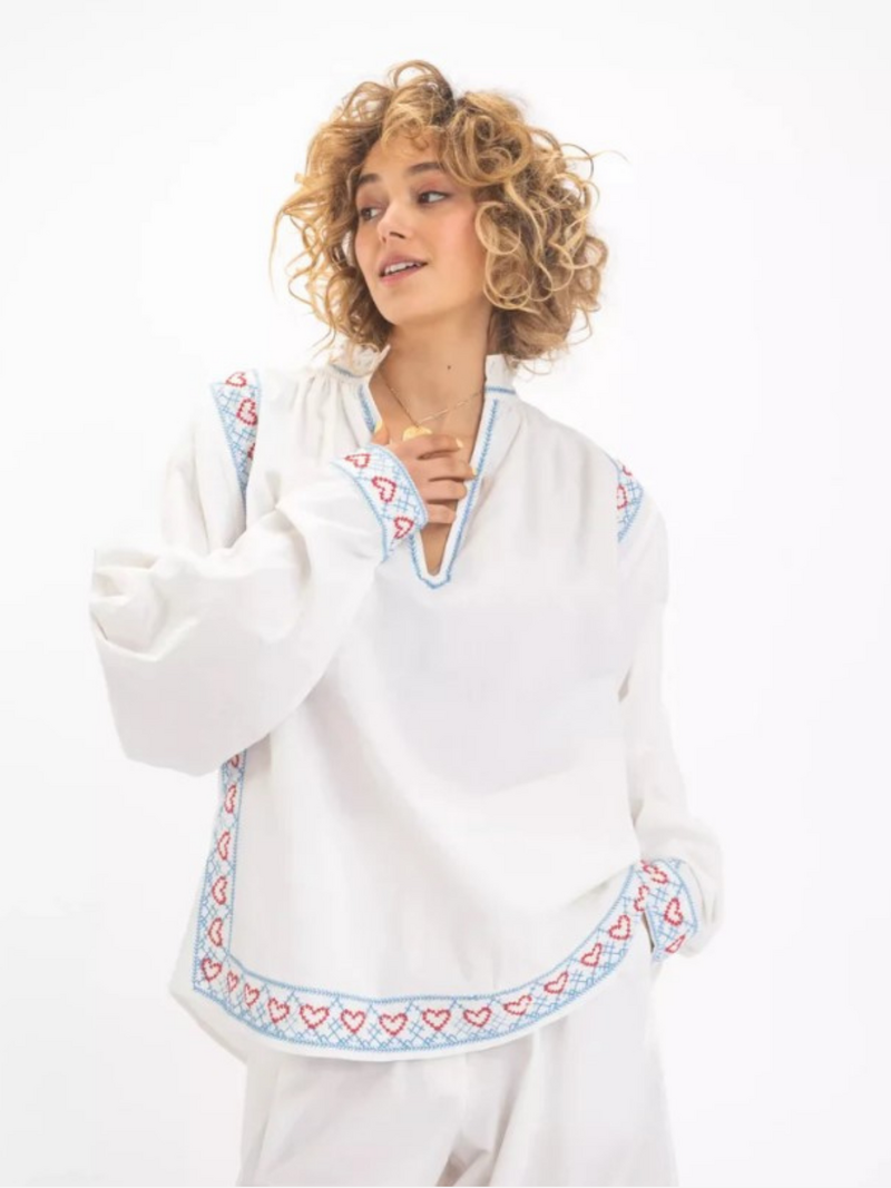 V.de.vinster. Blouses Blanc