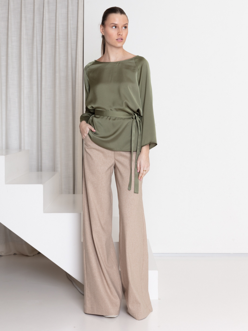 Ac By Annelien Coorevits Trousers Beige