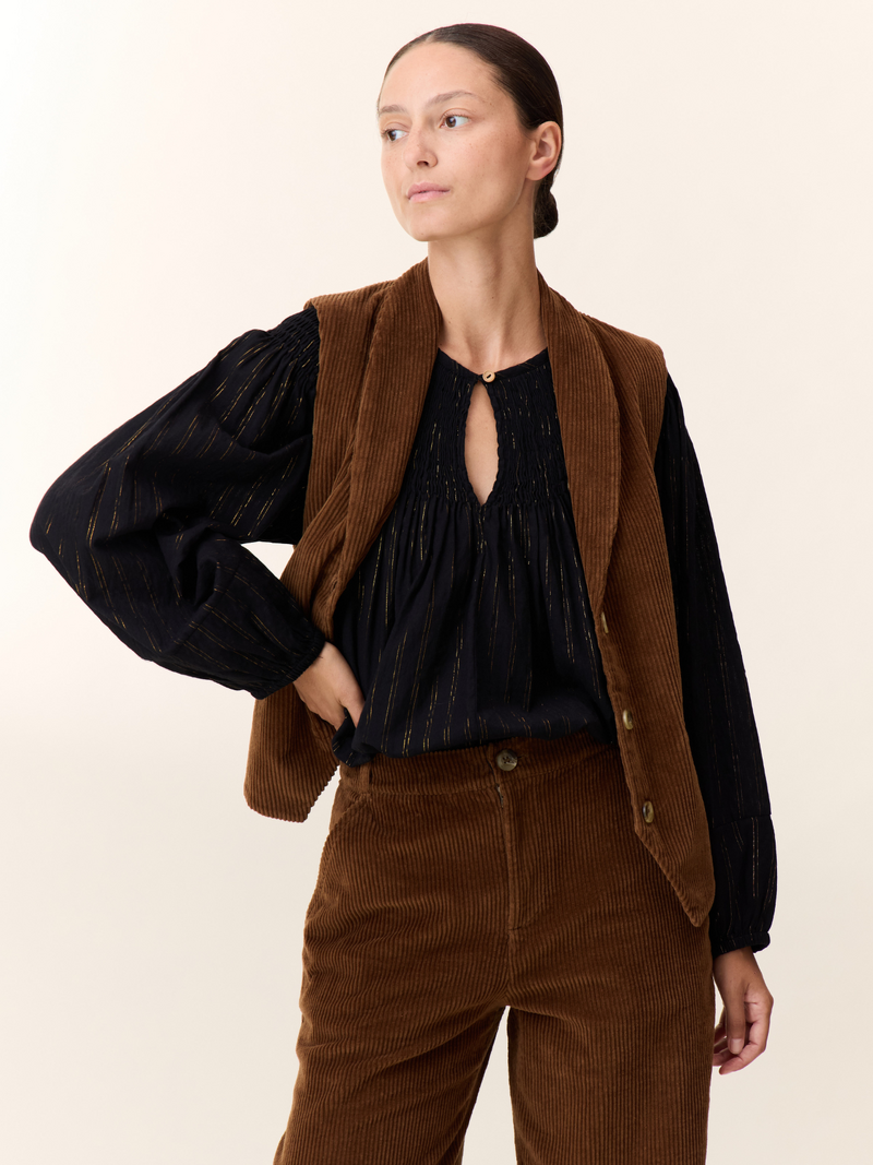 Leon & Harper Gilets Brun