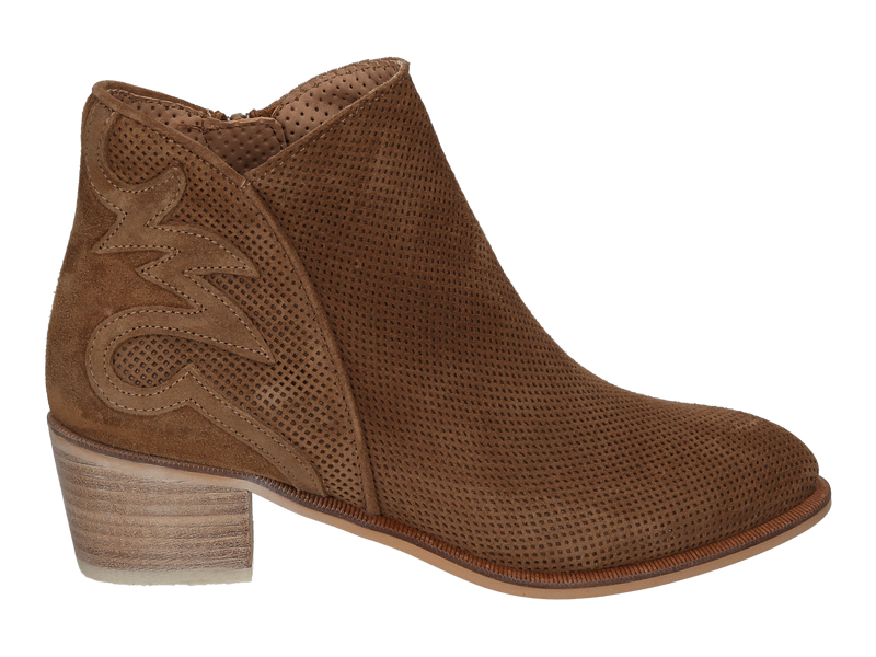 Alpe Boots Met Hak Cognac