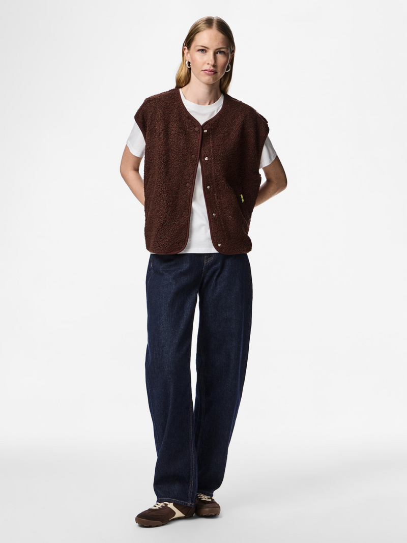 Pieces Bodywarmers Bruin