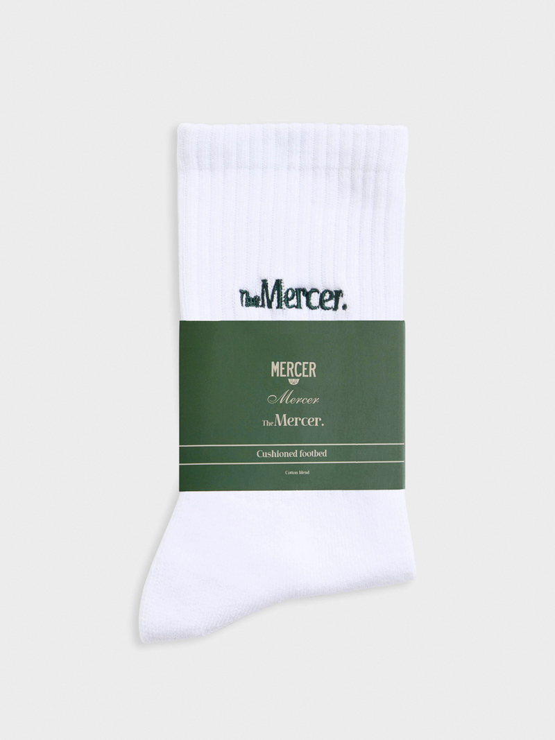 Mercer Socks White