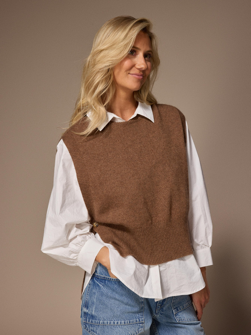 Lalotti Tank Tops Brown