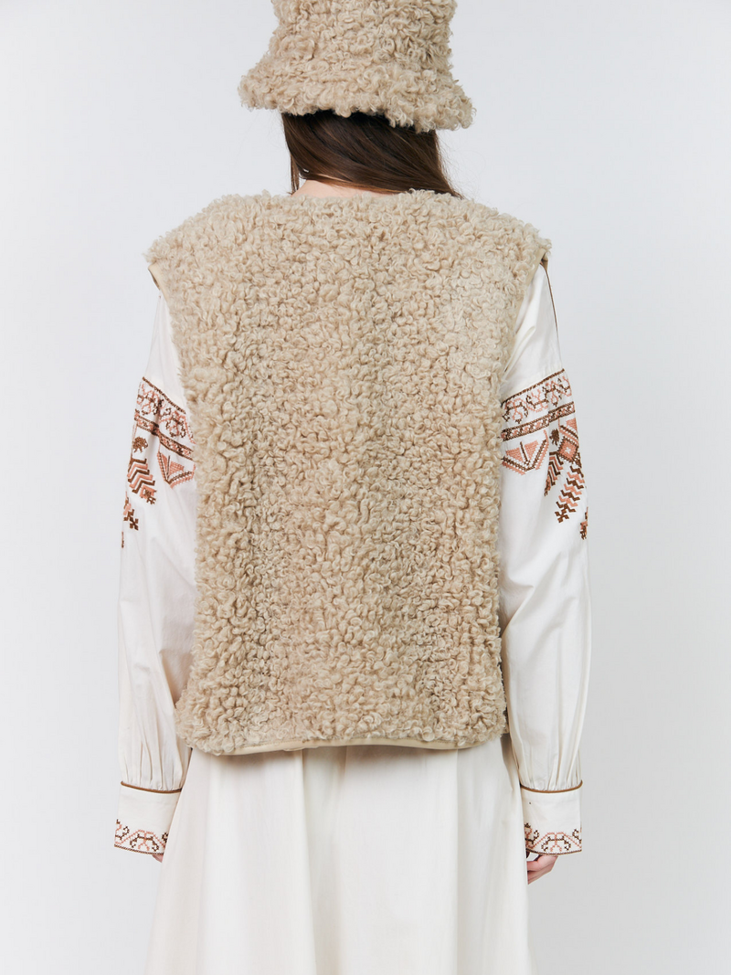 Lollys Laundry Gilets Sans Manches Beige