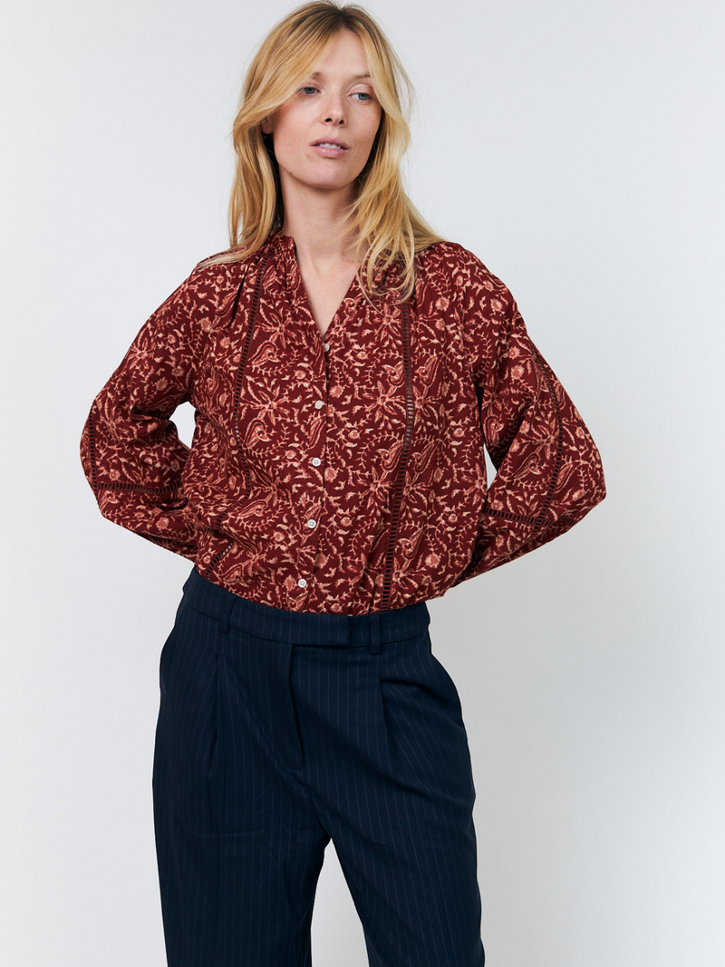 View product 'Lollys Laundry Blouses Roest' Lollys Laundry Blouses Roest