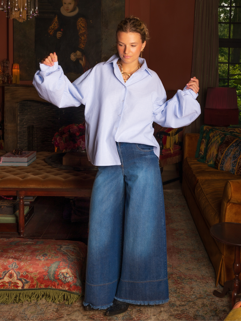 Black Rose Trousers Blue