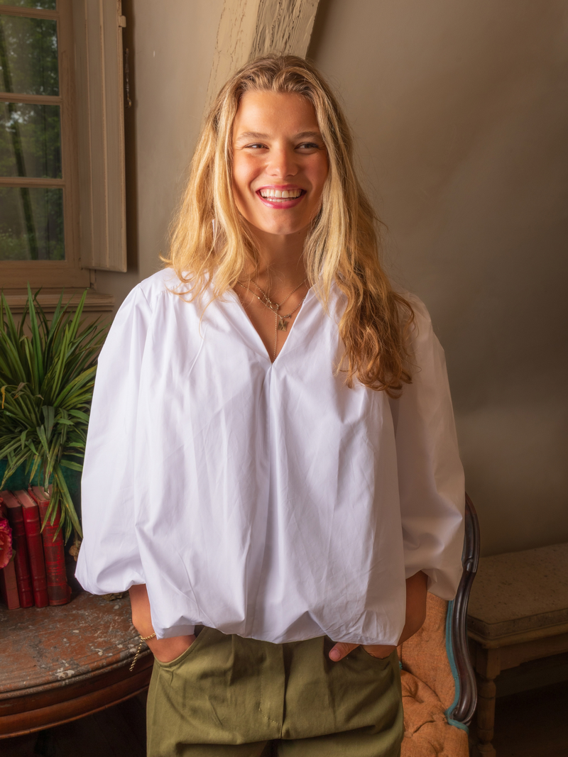 Black Rose Blouses Off White