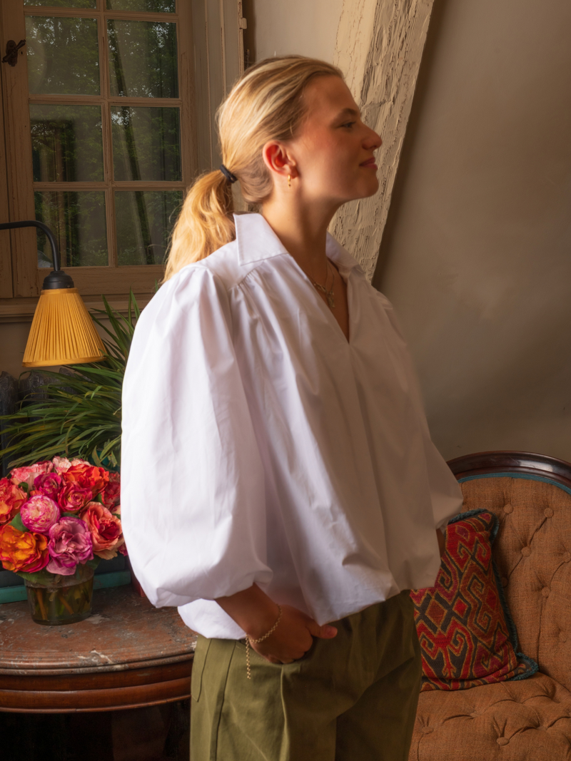 Black Rose Blouses Off White